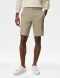 Cotton Mix Plain Regular Fit Chino Shorts
