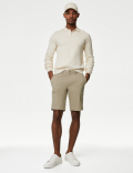 Cotton Mix Plain Regular Fit Chino Shorts