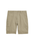 Cotton Mix Plain Regular Fit Chino Shorts