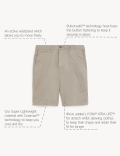 Cotton Mix Plain Regular Fit Chino Shorts