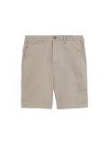 Cotton Mix Plain Regular Fit Chino Shorts