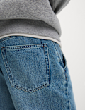 Straight Fit Lightweight Denim Shorts