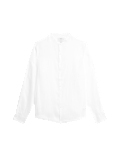 Pure Linen Grandad Collar Shirt