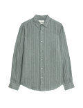 Regular Fit Pure Linen Striped Shirt