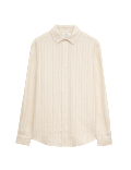 Regular Fit Pure Linen Striped Shirt