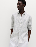 Pure Linen Striped Shirt