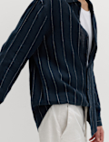 Regular Fit Pure Linen Striped Shirt