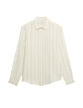 Regular Fit Pure Linen Striped Shirt