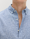 Regular Fit Cotton Linen Blend Shirt