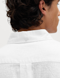 Regular Fit Cotton Linen Blend Shirt