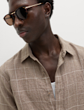 Pure Linen Check Shirt