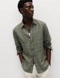 Pure Linen Check Shirt