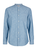 Pure Cotton Grandad Shirt with Pocket