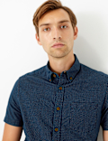 Cotton Dot Textured Shirt