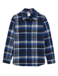 Pure Cotton Check Twill Overshirt