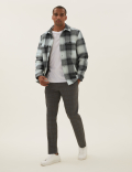 Cotton Rich Double Faced Check Overshirt