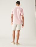 Pure Cotton Seersucker Cuban Collar Shirt