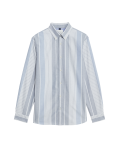Easy Iron Cotton Rich Striped Oxford Shirt