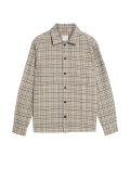 Pure Cotton Textured Check Overshirt