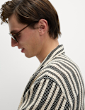 Regular Fit Cotton Rich Striped Shirt