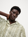 Regular Fit Easy Iron Cotton Blend Striped Shirt