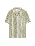 Regular Fit Easy Iron Cotton Blend Striped Shirt