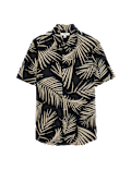 Regular Fit Cotton Blend Short Sleeve Shirt