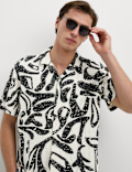Regular Fit Abstract Print Short Sleeve Shirt