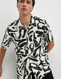 Regular Fit Abstract Print Short Sleeve Shirt