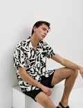 Regular Fit Abstract Print Short Sleeve Shirt