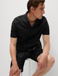 Regular Fit Cotton Rich Textured Shirt