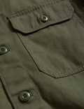 Pure Cotton Utility Overshirt