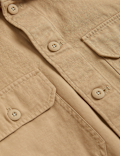 Pure Cotton Utility Overshirt
