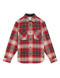 Cotton Blend Twill Check Overshirt