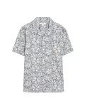 Regular Fit Cotton Rich Floral Short Sleeve Shirt