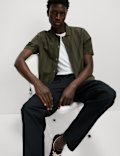 Regular Fit Cotton Rich Short Sleeve Shirt