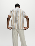 Pure Cotton Striped Short Sleeve Shirt