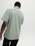 Cotton Blend Textured Knitted Shirt