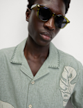 Cotton Rich Short Sleeve Floral Shirt