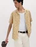 Cotton Rich Geometric Short Sleeve Shirt