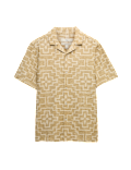 Cotton Rich Geometric Short Sleeve Shirt