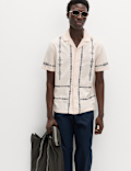 Cotton Rich Embroidered Short Sleeve Shirt