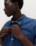 Pure Cotton Denim Short Sleeve Shirt