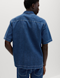 Pure Cotton Denim Short Sleeve Shirt