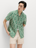 Pure Cotton Embroidered Short Sleeve Shirt