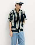 Relaxed Fit Knitted Short Sleeve Shirt