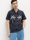 Regular Fit Cotton Rich Textured Shirt