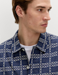 Relaxed Fit Cotton Rich Embroidered Short Sleeve Shirt