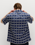 Relaxed Fit Cotton Rich Embroidered Short Sleeve Shirt