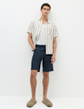 Pure Cotton Textured Short Sleeve Shirt